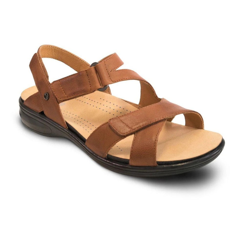 REVERE WOMEN'S ZANZIBAR COGNAC SANDAL Size 6